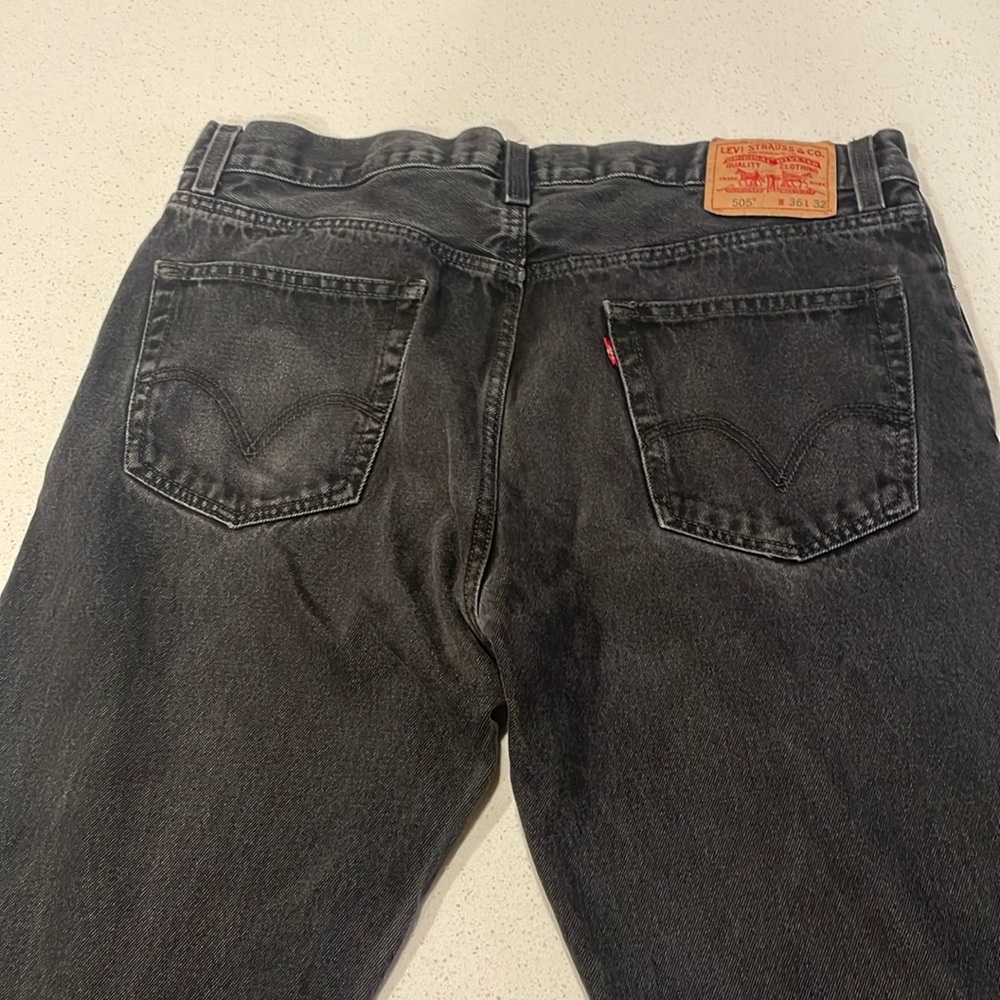 Levi's 505 Black Straight Jeans